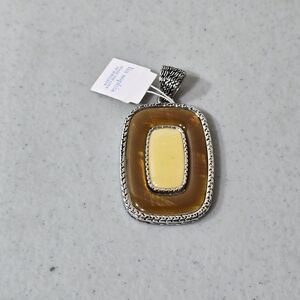 Lia Sophia Brown & Cream Pendant